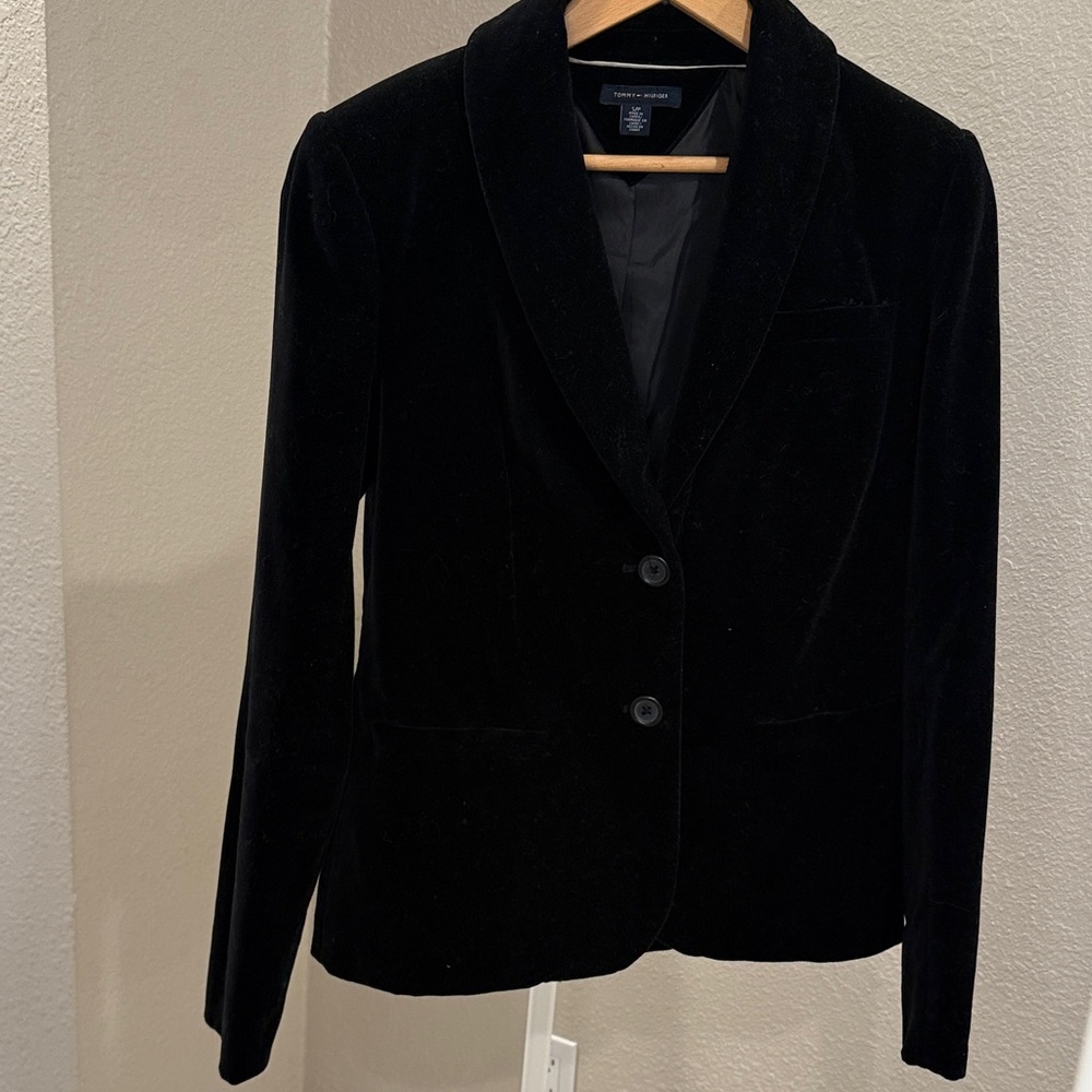 Tommy Hilfiger Black Velvet Women's Blazer